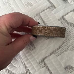 Leather Coach cuff with Classic Cs